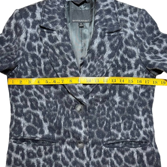 Banana Republic | Women | Petite Leopard Print Wool Blend Top Coat | Size XS - Picture 5 of 16
